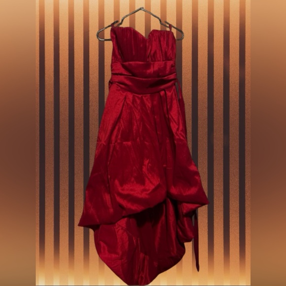 Vintage MANDY Gothic Revival Red Crimson Voluminous Ballgown XS - Picture 5 of 11